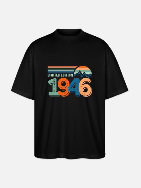 Limited edition 1946 - Stanley/Stella Oversized Unisex Organic T-shirt Blaster 2.0 - black