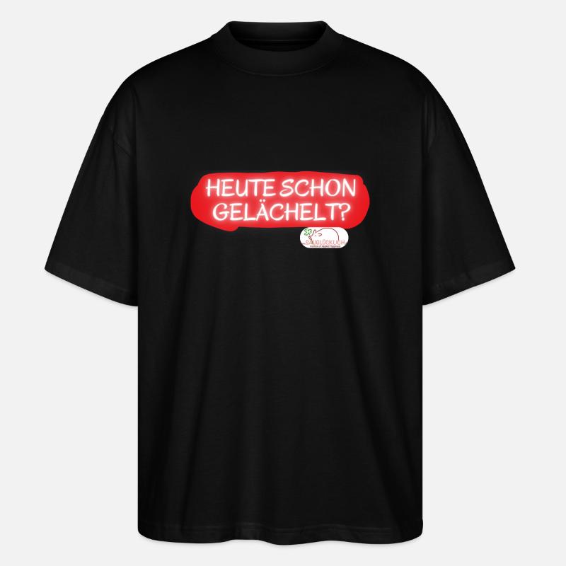 Heute schon gelächelt 2 - Stanley/Stella Oversized Unisex Bio T-Shirt Blaster 2.0 - Schwarz