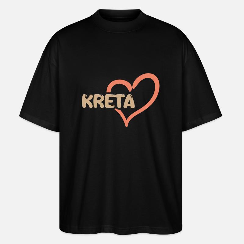 Kreta - Stanley/Stella Oversized Unisex Bio T-Shirt Blaster 2.0 - Schwarz