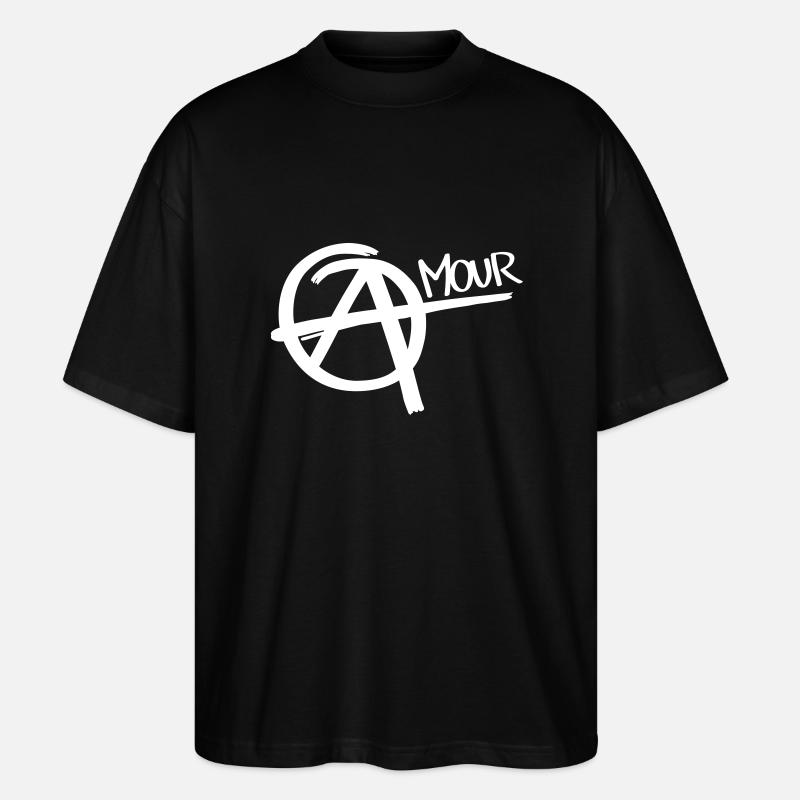 Anarchy and Love - Stanley/Stella Oversized Unisex Bio T-Shirt Blaster 2.0 - Schwarz