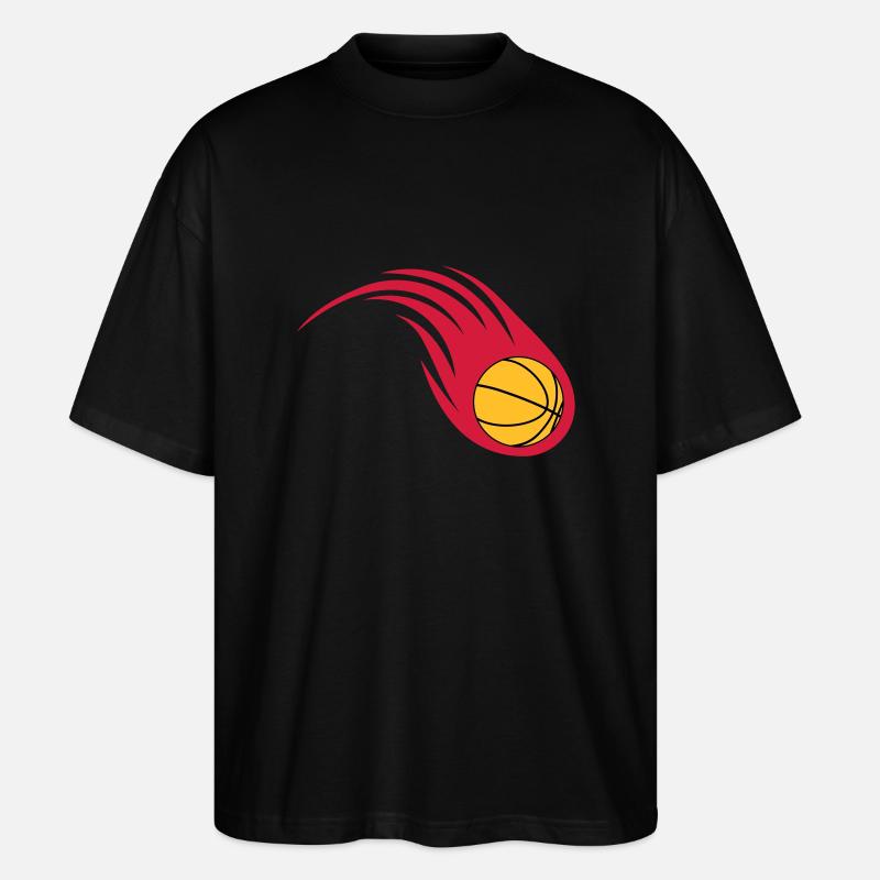 boule de feu de basket-ball - T-shirt bio Blaster 2.0 coupe oversize Stanley/Stella Unisexe - noir