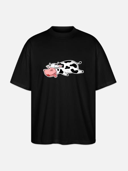 Cow lady girl - Stanley/Stella Oversized Unisex Organic T-shirt Blaster 2.0 - black