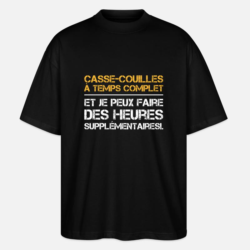 Vollzeit-Draufgänger - Stanley/Stella Oversized Unisex Bio T-Shirt Blaster 2.0 - Schwarz