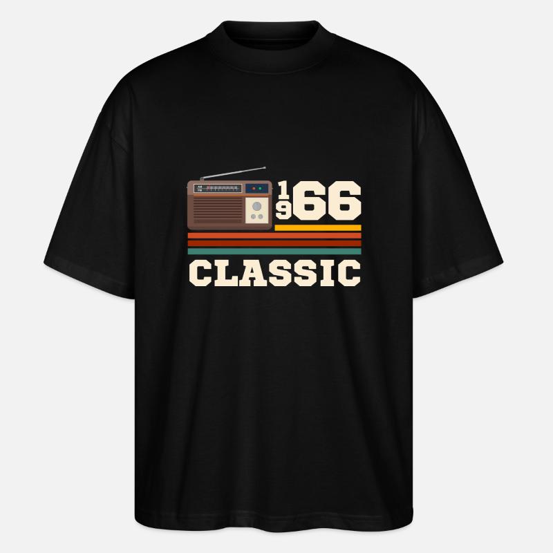 Anniversary 1966 retro classic - Stanley/Stella Oversized Unisex Organic T-shirt Blaster 2.0 - black
