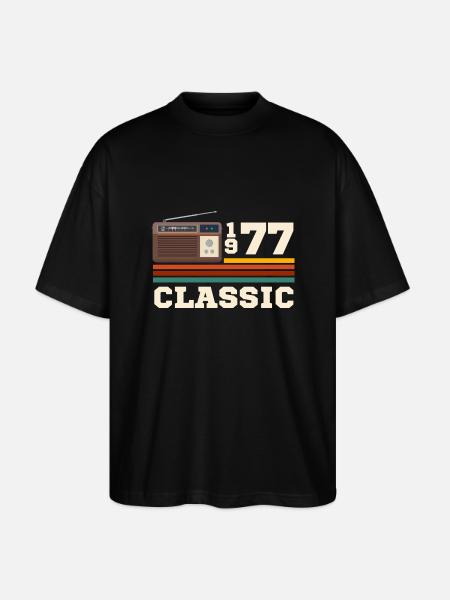 Anniversary 1977 retro classic - Stanley/Stella Oversized Unisex Organic T-shirt Blaster 2.0 - black