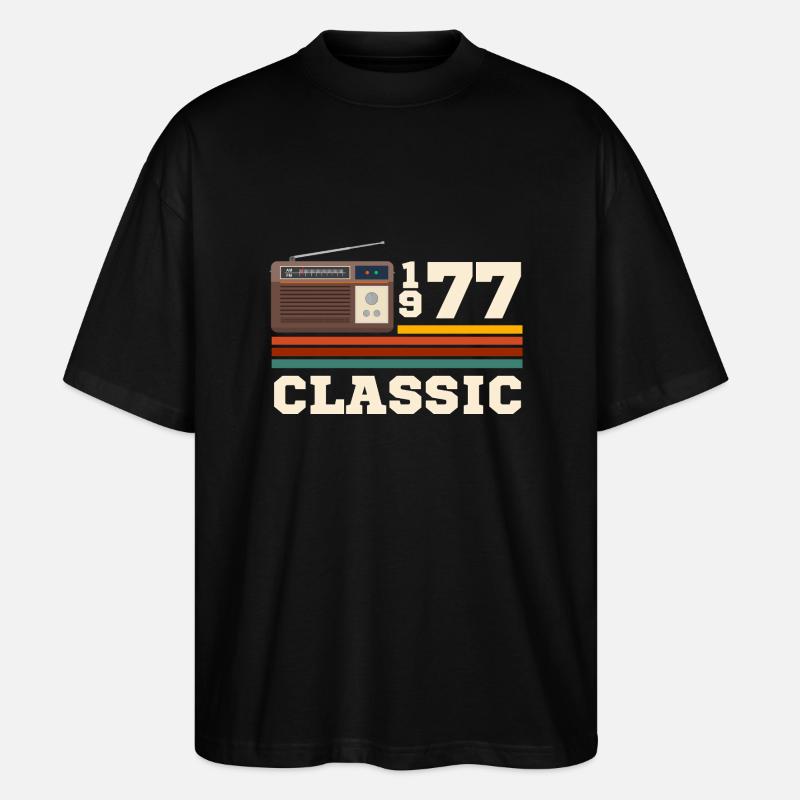 Jubiläum 1977 Retro-Klassiker - Stanley/Stella Oversized Unisex Bio T-Shirt Blaster 2.0 - Schwarz