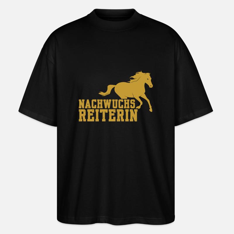Pferdemädchen Spruch Geschenk Geschenkidee Hobby - Stanley/Stella Oversized Unisex Bio T-Shirt Blaster 2.0 - Schwarz