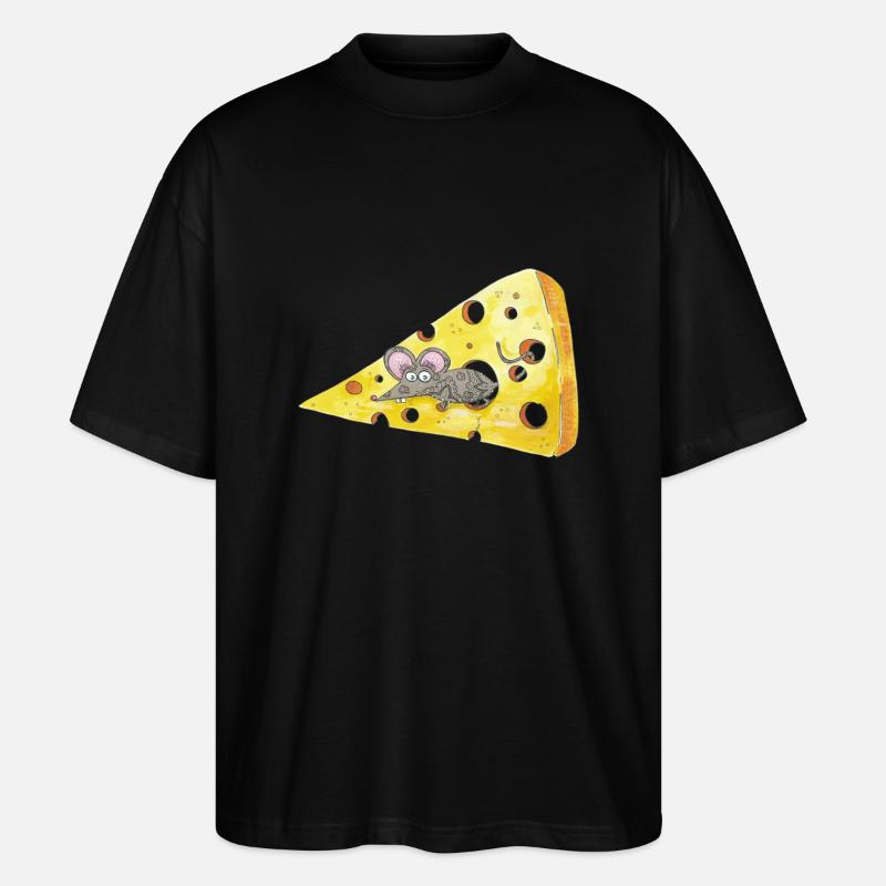 Mäuse mit käsekätzigem - Stanley/Stella Oversized Unisex Bio T-Shirt Blaster 2.0 - Schwarz