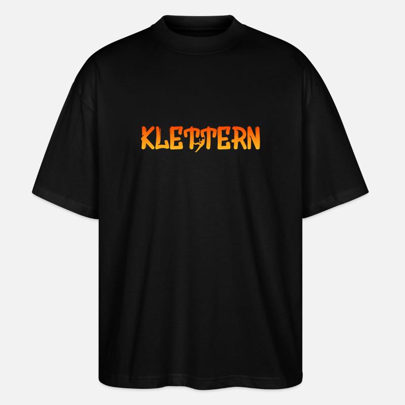 Klettern Geschenk Kletterwand - Stanley/Stella Oversized Unisex Bio T-Shirt Blaster 2.0 - Schwarz