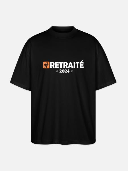 retraité retraite 2024 - T-shirt bio Blaster 2.0 coupe oversize Stanley/Stella Unisexe - noir