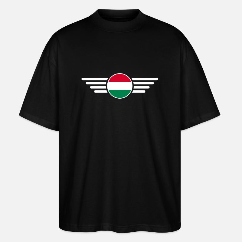 Ungarn Stil Design T-Shirt - Stanley/Stella Oversized Unisex Bio T-Shirt Blaster 2.0 - Schwarz