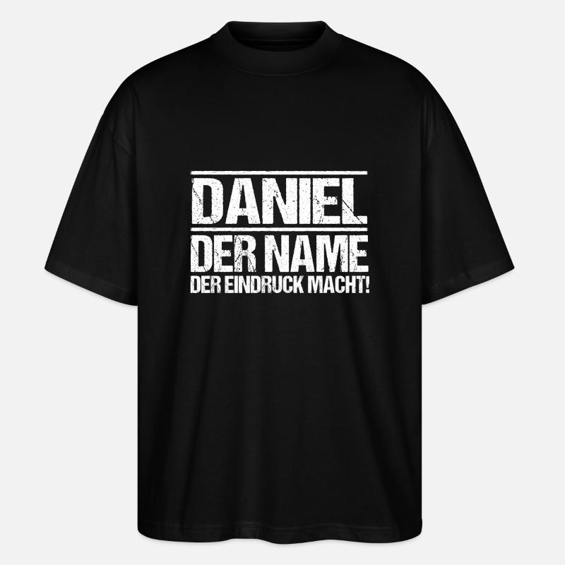 Vorname Daniel - Stanley/Stella Oversized Unisex Bio T-Shirt Blaster 2.0 - Schwarz