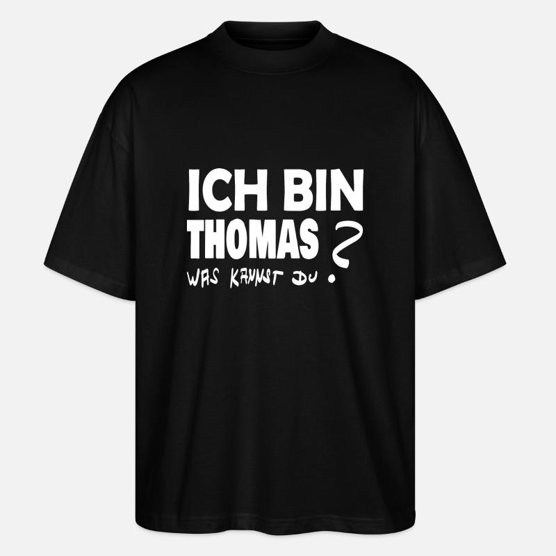Cadeau pour Thomas - T-shirt bio Blaster 2.0 coupe oversize Stanley/Stella Unisexe - noir