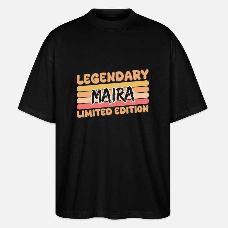 Name Maira - Stanley/Stella Oversized Unisex Bio T-Shirt Blaster 2.0 - Schwarz