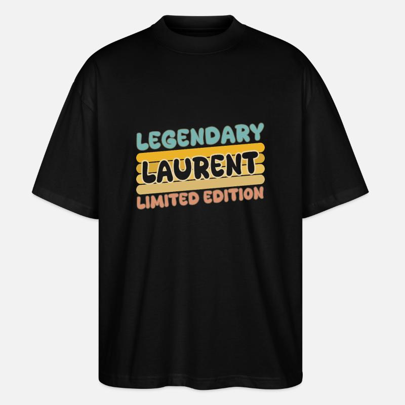 Name Laurent - Stanley/Stella Oversized Unisex Bio T-Shirt Blaster 2.0 - Schwarz