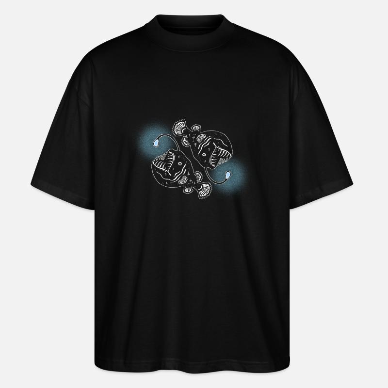 Anglerfische - Stanley/Stella Oversized Unisex Bio T-Shirt Blaster 2.0 - Schwarz