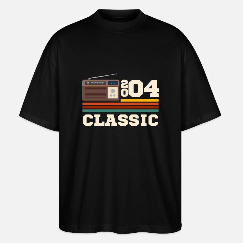 Anniversaire 2004 retro classic - T-shirt bio Blaster 2.0 coupe oversize Stanley/Stella Unisexe - noir