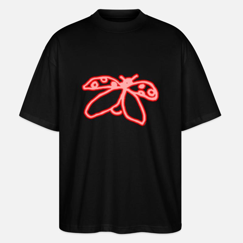 Neon Ladybug - Stanley/Stella Oversized Unisex Organic T-shirt Blaster 2.0 - black