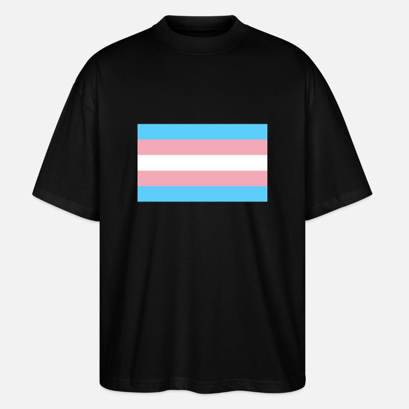 Drapeau trans - T-shirt bio Blaster 2.0 coupe oversize Stanley/Stella Unisexe - noir