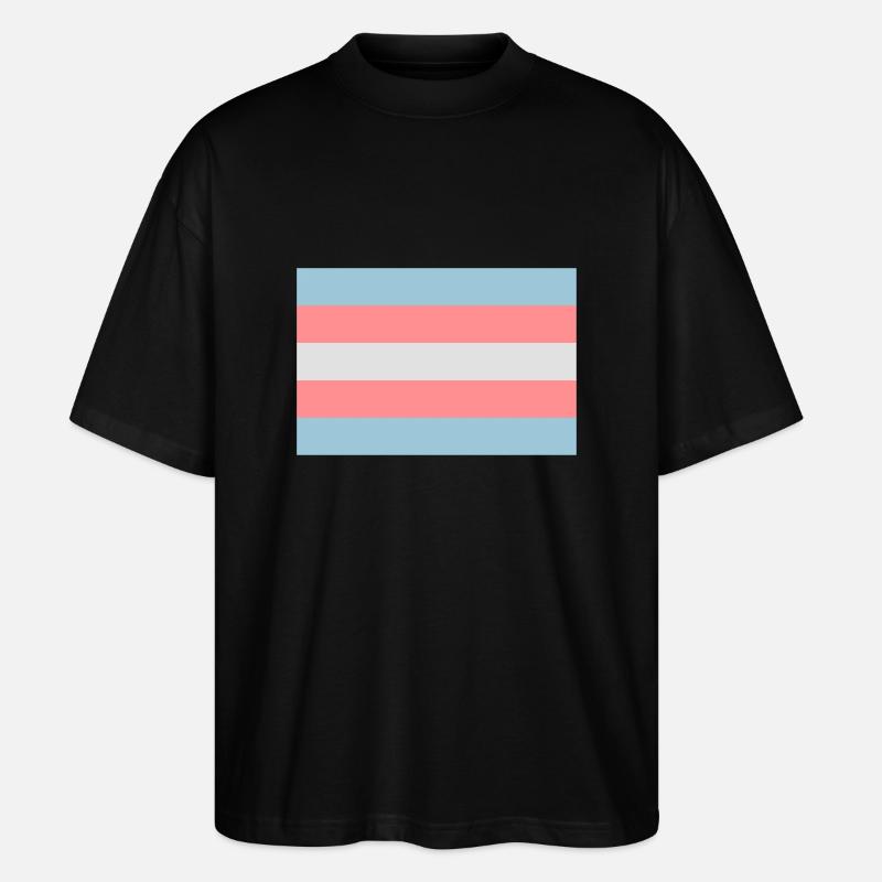 Transgender-Pride-Flag. - Stanley/Stella Oversized Unisex Bio T-Shirt Blaster 2.0 - Schwarz
