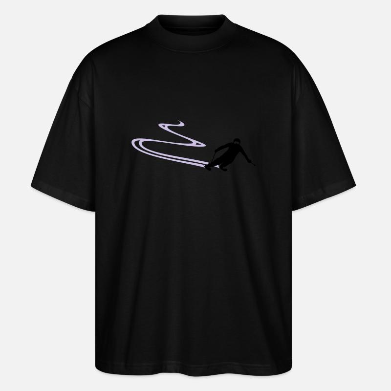 Sport - Skifahrer - Stanley/Stella Oversized Unisex Bio T-Shirt Blaster 2.0 - Schwarz
