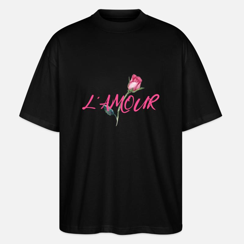 L' amour mit Rose - Stanley/Stella Oversized Unisex Bio T-Shirt Blaster 2.0 - Schwarz