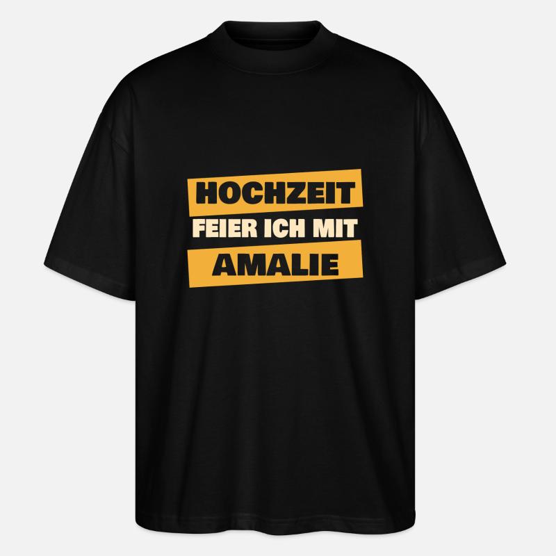 Amalie - Stanley/Stella Oversized Unisex Bio T-Shirt Blaster 2.0 - Schwarz
