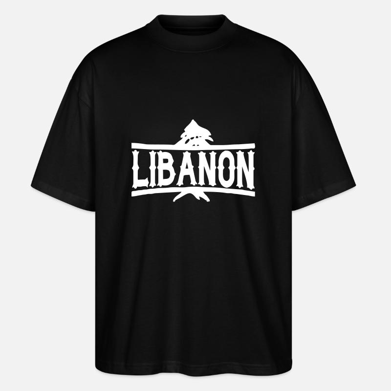 Libanon - Stanley/Stella Oversized Unisex Bio T-Shirt Blaster 2.0 - Schwarz