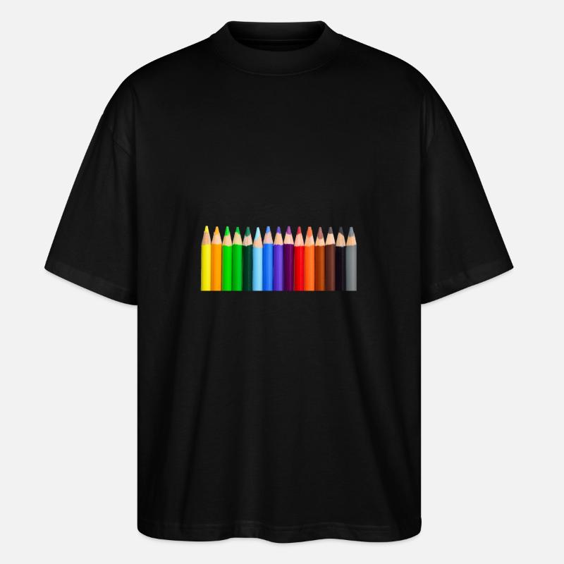 Bunte Stifte - Stanley/Stella Oversized Unisex Bio T-Shirt Blaster 2.0 - Schwarz