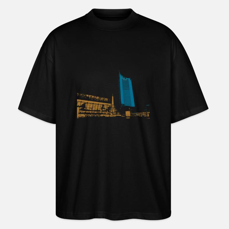 Leipzig Gewandhaus Uni Riese Geschenkidee - Stanley/Stella Oversized Unisex Bio T-Shirt Blaster 2.0 - Schwarz