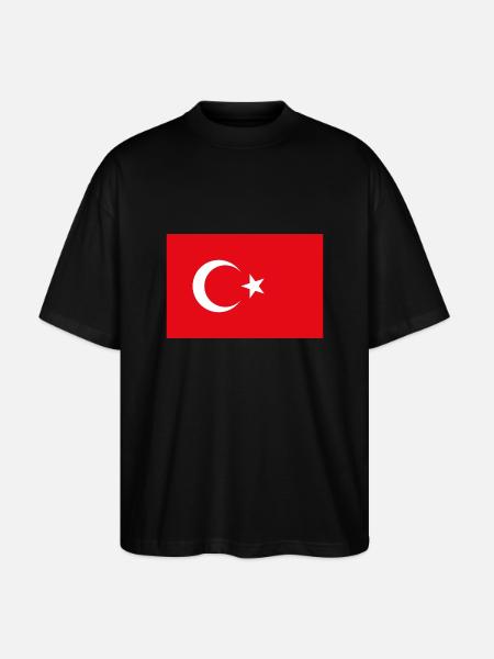 Turkey flag - Stanley/Stella Oversized Unisex Organic T-shirt Blaster 2.0 - black