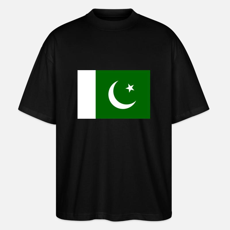 Drapeau du Pakistan - T-shirt bio Blaster 2.0 coupe oversize Stanley/Stella Unisexe - noir