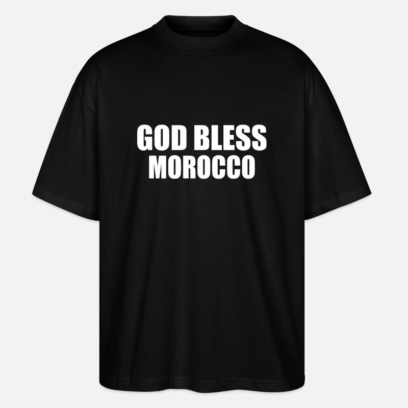 God bless morocco - Stanley/Stella Oversized Unisex Organic T-shirt Blaster 2.0 - black