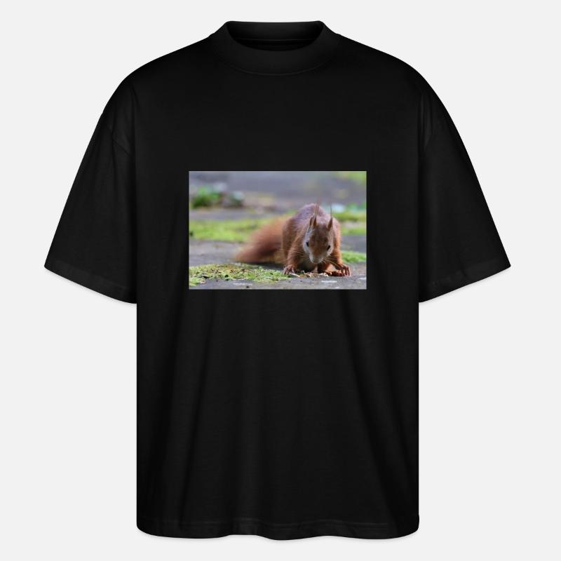 Eichhörnchen - Stanley/Stella Oversized Unisex Bio T-Shirt Blaster 2.0 - Schwarz