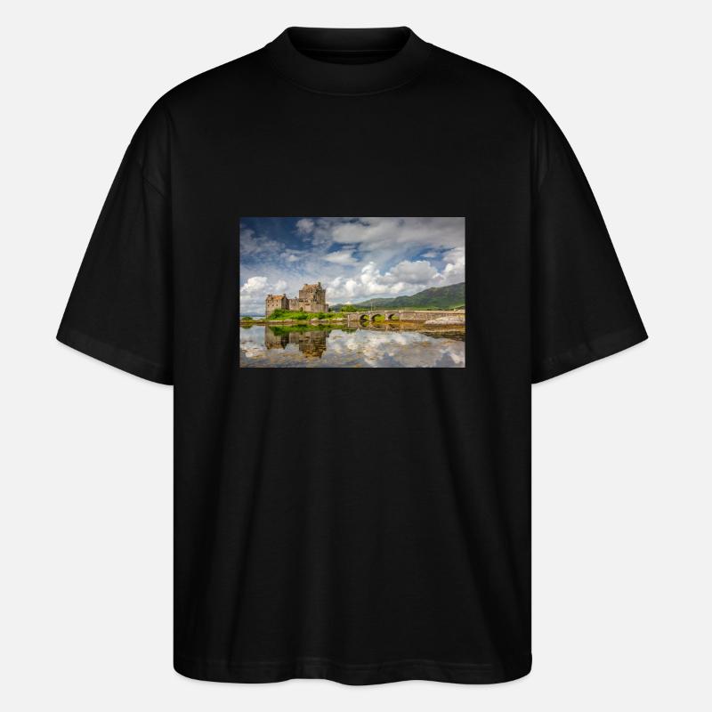 Schottland Eilean Donan Castle - Stanley/Stella Oversized Unisex Bio T-Shirt Blaster 2.0 - Schwarz
