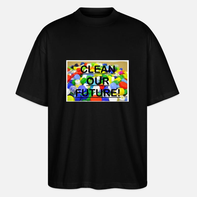 Kunststoff der Zukunft - Stanley/Stella Oversized Unisex Bio T-Shirt Blaster 2.0 - Schwarz