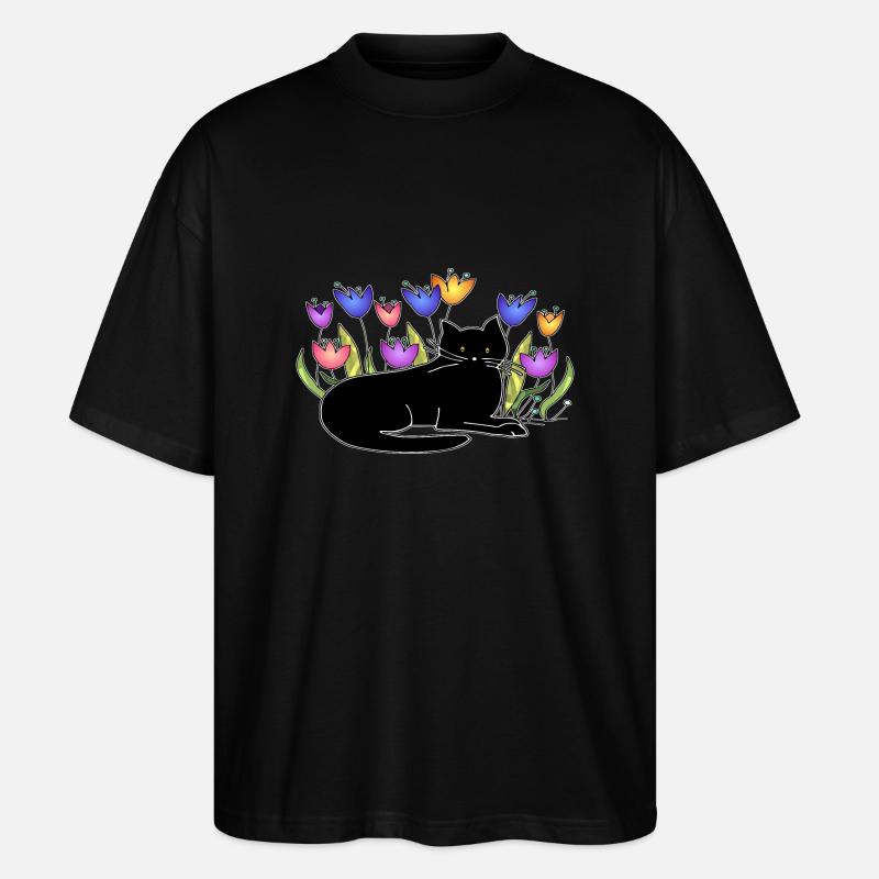 Chat - T-shirt bio Blaster 2.0 coupe oversize Stanley/Stella Unisexe - noir