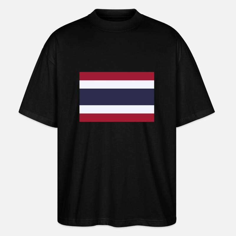 Thailand flag / Drapeau Thaïlande - T-shirt bio Blaster 2.0 coupe oversize Stanley/Stella Unisexe - noir