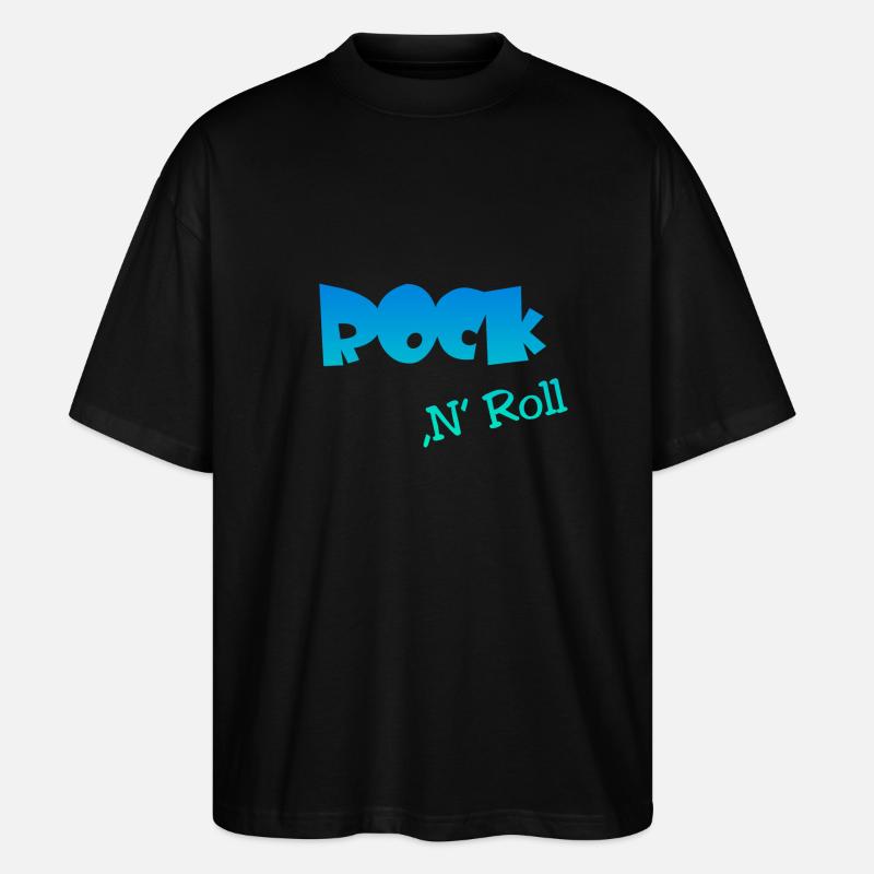 Rock n Roll - Stanley/Stella Oversized Unisex Bio T-Shirt Blaster 2.0 - Schwarz