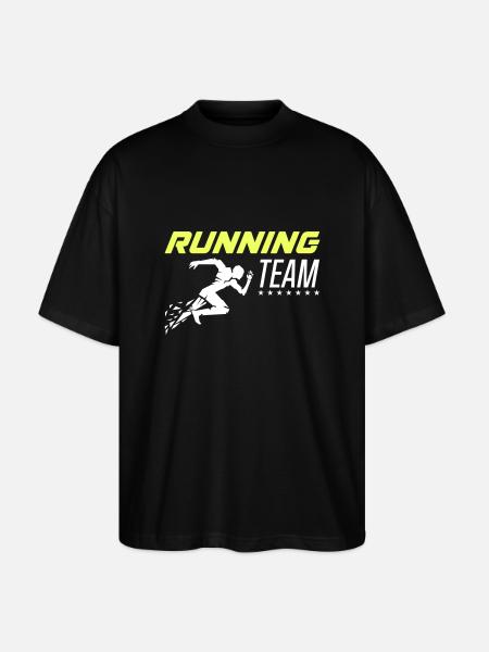Running Team 1 - Stanley/Stella Oversized Unisex Organic T-shirt Blaster 2.0 - black