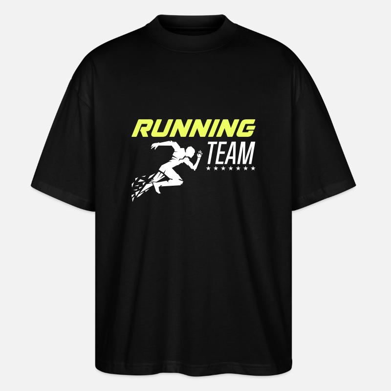 running team 1 - Stanley/Stella Oversized Unisex Bio T-Shirt Blaster 2.0 - Schwarz