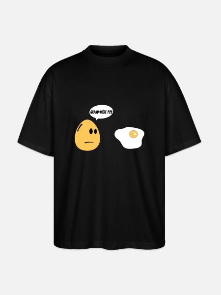 Grandma Egg - Stanley/Stella Oversized Unisex Organic T-shirt Blaster 2.0 - black