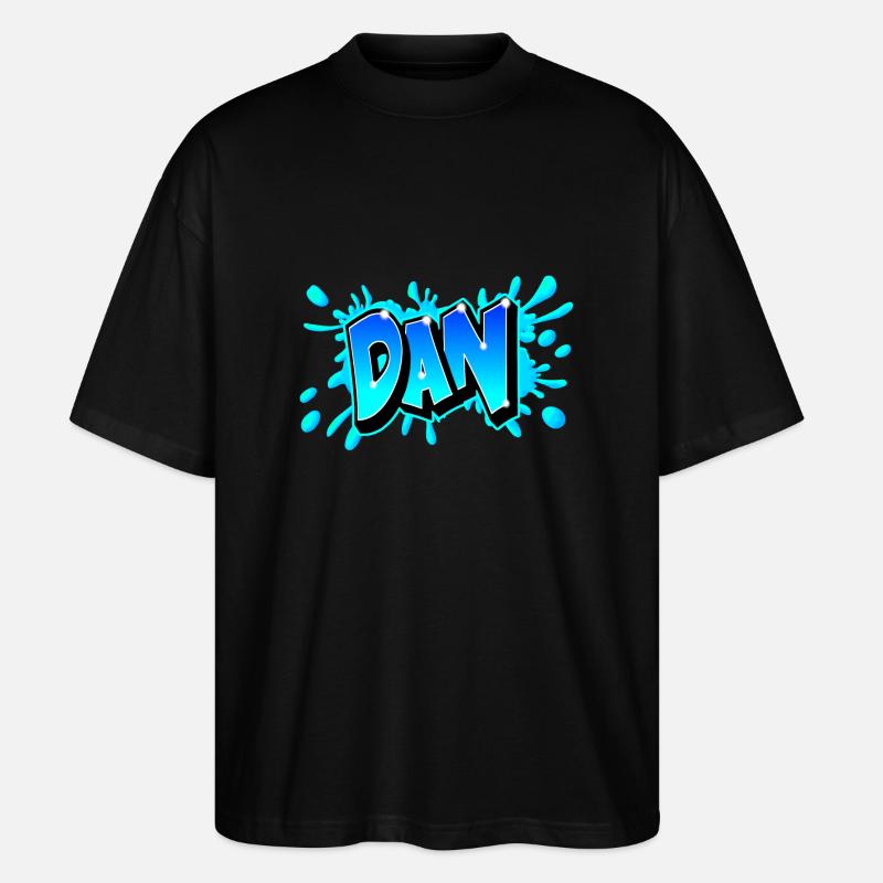 BLUE DAN GRAFFITI - Stanley/Stella Oversized Unisex Bio T-Shirt Blaster 2.0 - Schwarz