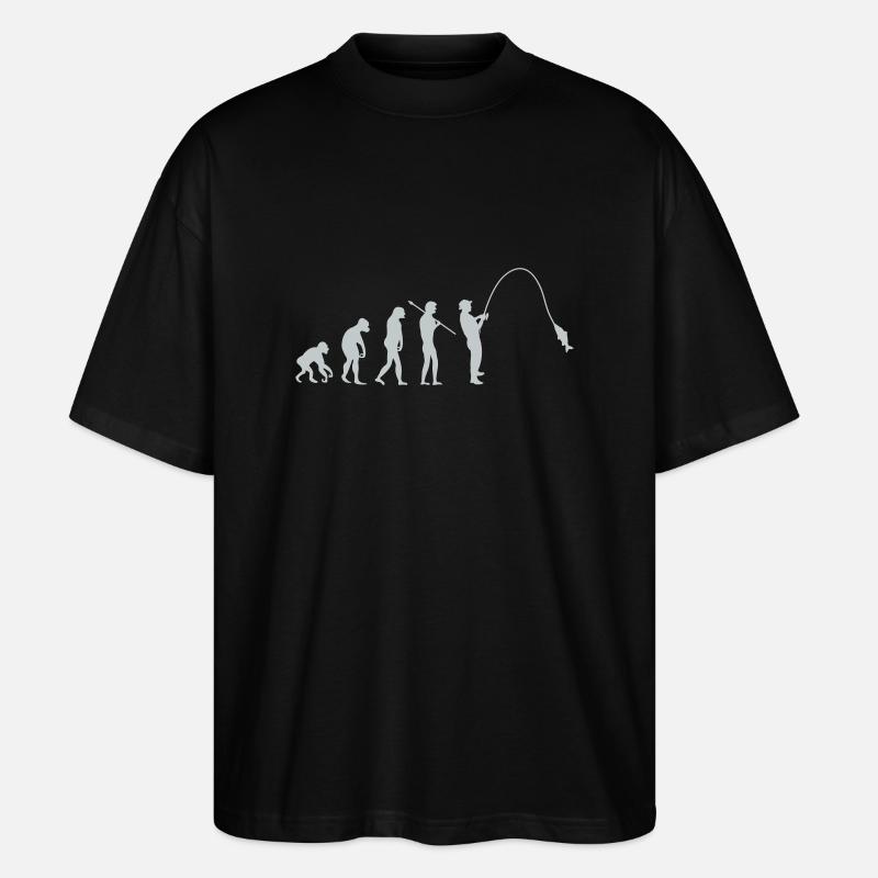 Évolution de la pêche - T-shirt bio Blaster 2.0 coupe oversize Stanley/Stella Unisexe - noir