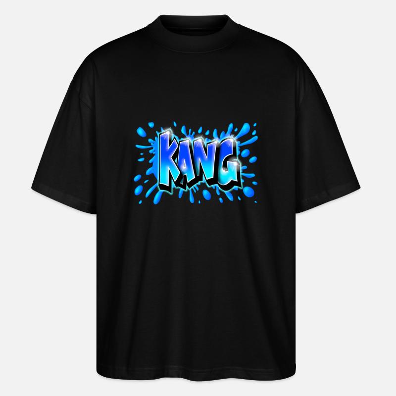 KANG GRAFFITI NAME DRUCK - Stanley/Stella Oversized Unisex Bio T-Shirt Blaster 2.0 - Schwarz