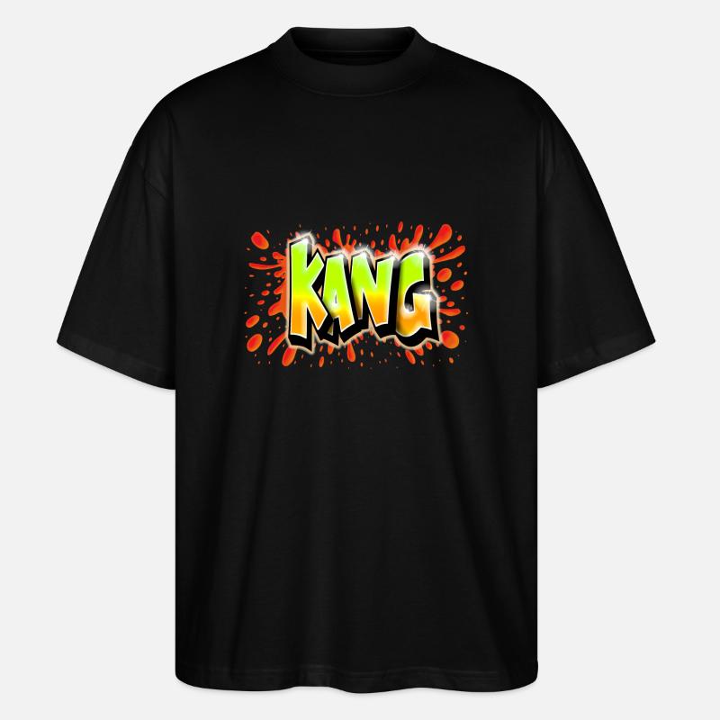 KANG GRAFFITI NAME DRUCK - Stanley/Stella Oversized Unisex Bio T-Shirt Blaster 2.0 - Schwarz