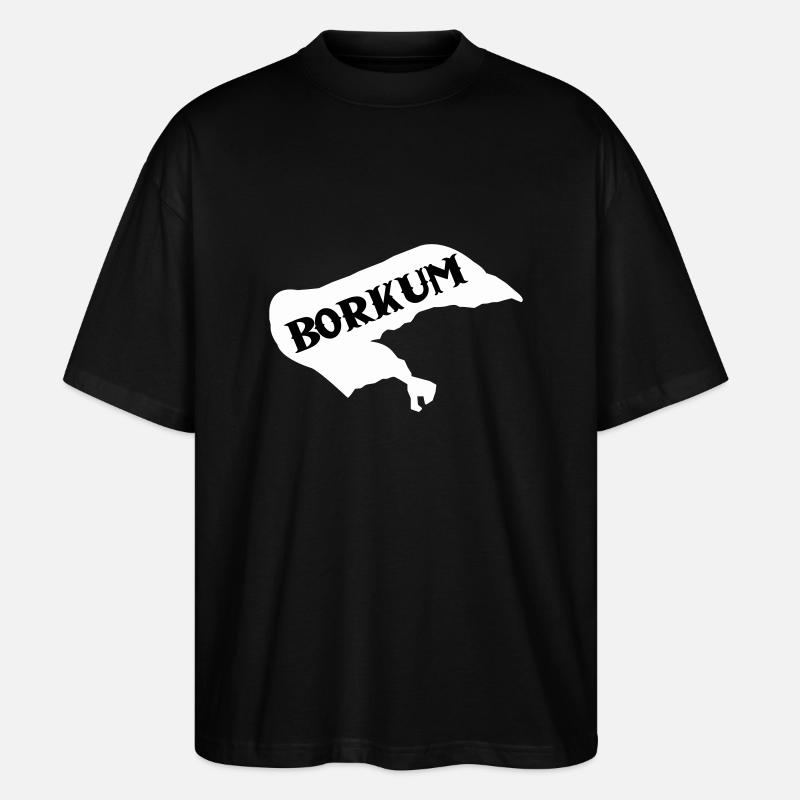 Île de Borkum - T-shirt bio Blaster 2.0 coupe oversize Stanley/Stella Unisexe - noir