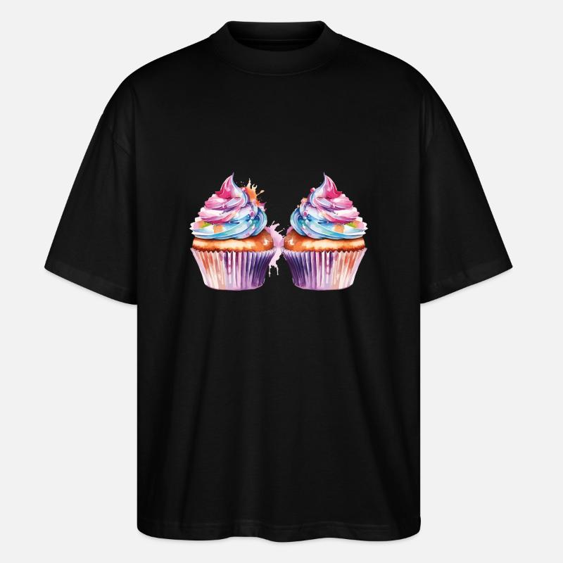 cupcake 2 - Stanley/Stella Oversized Unisex Bio T-Shirt Blaster 2.0 - Schwarz