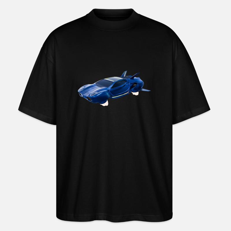Sci-Fi Fliegendes Auto - Stanley/Stella Oversized Unisex Bio T-Shirt Blaster 2.0 - Schwarz