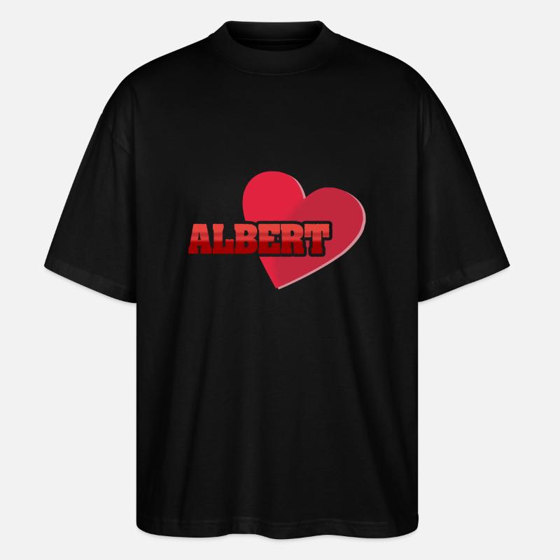 Vorname Albert - Stanley/Stella Oversized Unisex Bio T-Shirt Blaster 2.0 - Schwarz